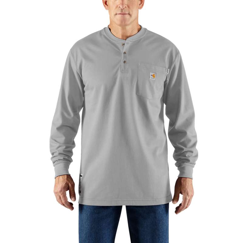 Carhartt Flame-Resistant Carhartt Force® Cotton Long-Sleeve Henley