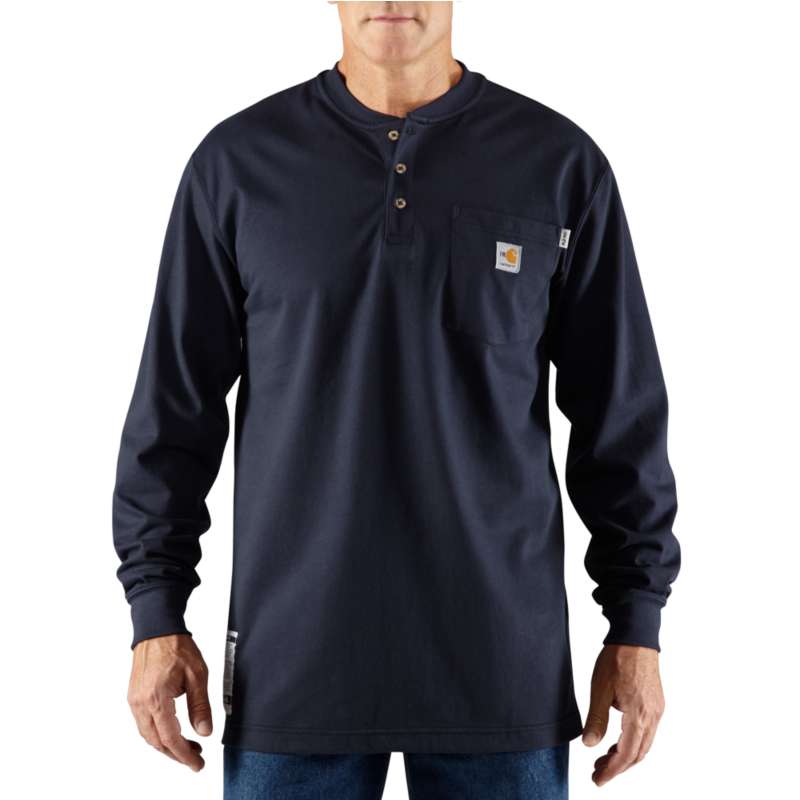 Carhartt Flame-Resistant Carhartt Force® Cotton Long-Sleeve Henley - Image 3