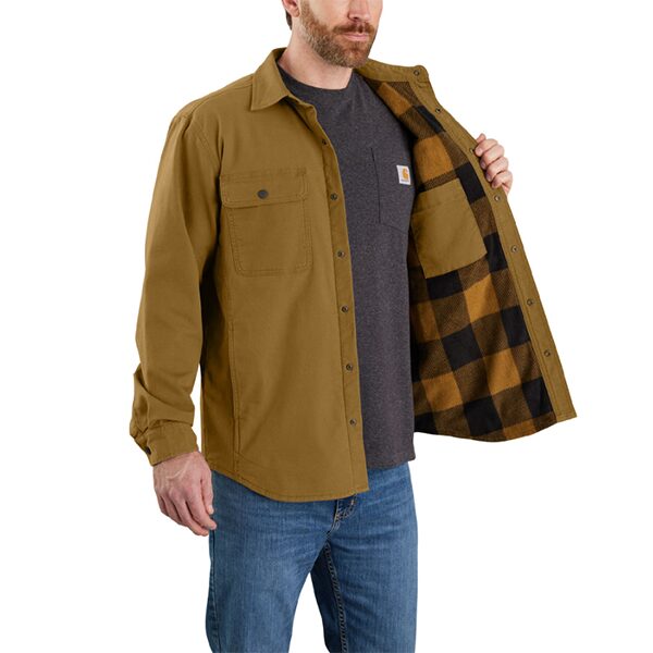 Carhartt Rugged Flex® Relaxed Fit Canvas Fleece-Lined Shirt Jacket - Image 5