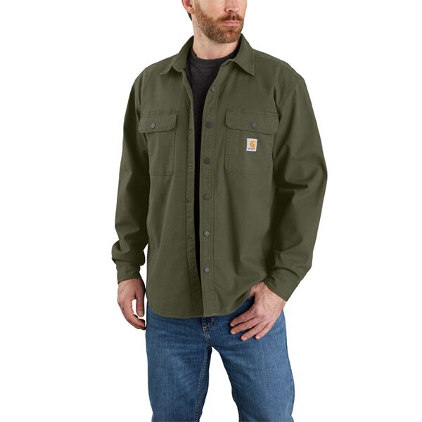 Carhartt Rugged Flex® Relaxed Fit Canvas Fleece-Lined Shirt Jacket - Image 3