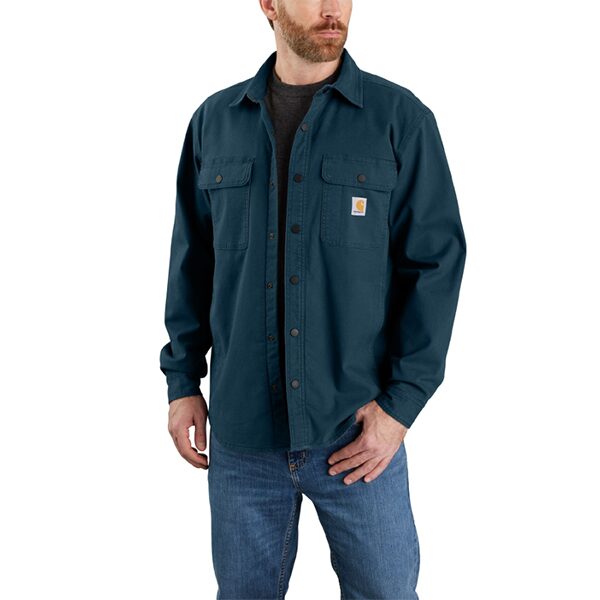 Carhartt Rugged Flex® Relaxed Fit Canvas Fleece-Lined Shirt Jacket - Image 4