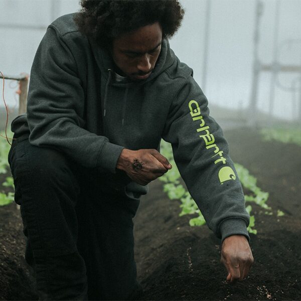 Carhartt Loose Fit Midweight Logo Sleeve Graphic Hoodie - Image 3