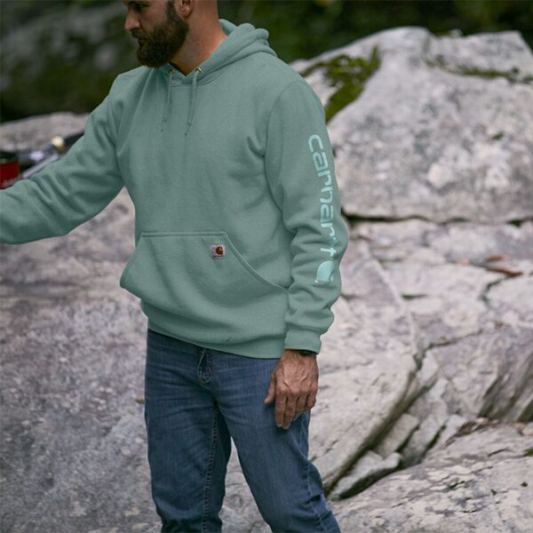 Carhartt Loose Fit Midweight Logo Sleeve Graphic Hoodie - Image 15