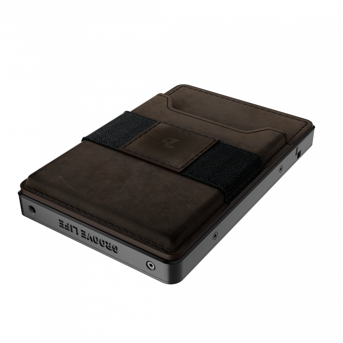 Groove Life Leather Wallet Metal/Brown - Image 3