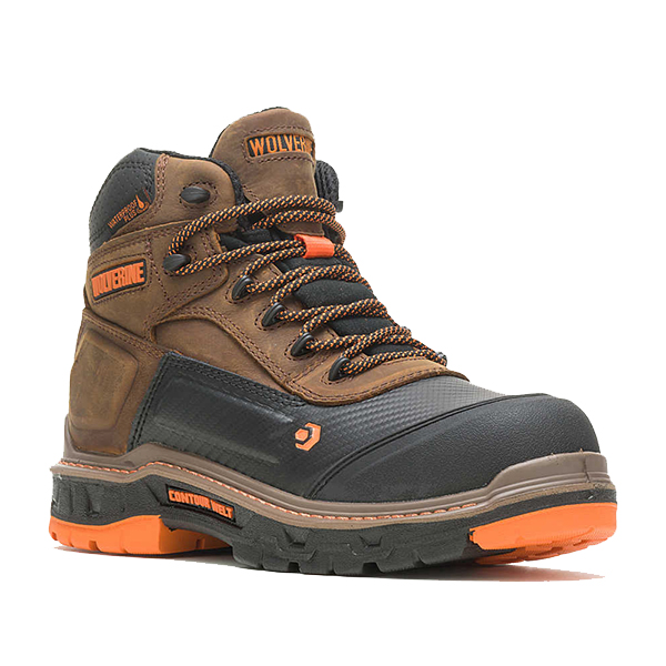 Wolverine Overpass CarbonMAX® 6" Composite Toe Waterproof Brown Boot - Image 2