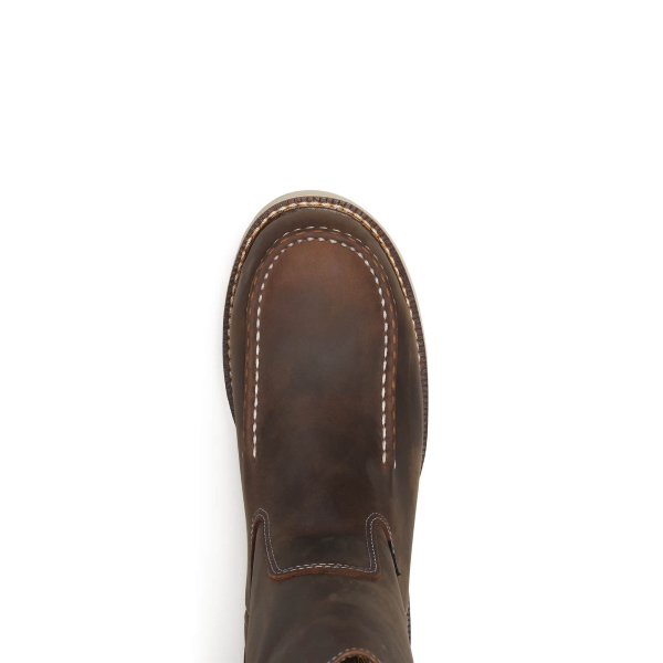 Thorogood American Heritage - 11" Trail Crazy Horse Safety Toe - Moc Toe Pull-on Wellington - Image 4