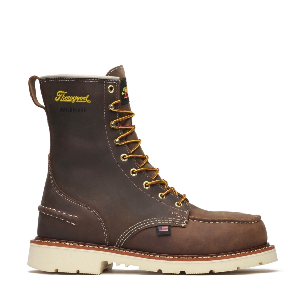 Thorogood 1957 Series - Waterpoof 8" Crazy Horse Steel Moc Toe 90 - Image 2