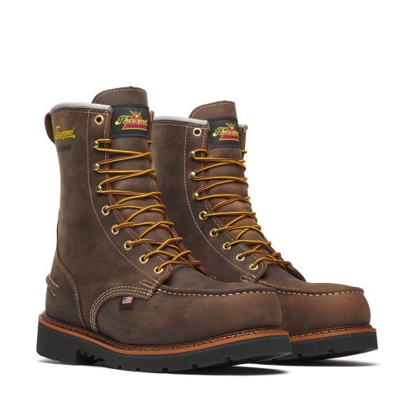 Thorogood 1957 Series - Waterproof Safety Toe - 8" Crazy Horse Moc Toe - MAXWear90