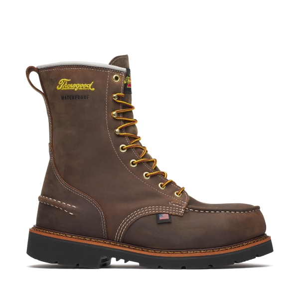 Thorogood 1957 Series - Waterproof Safety Toe - 8" Crazy Horse Moc Toe - MAXWear90 - Image 2