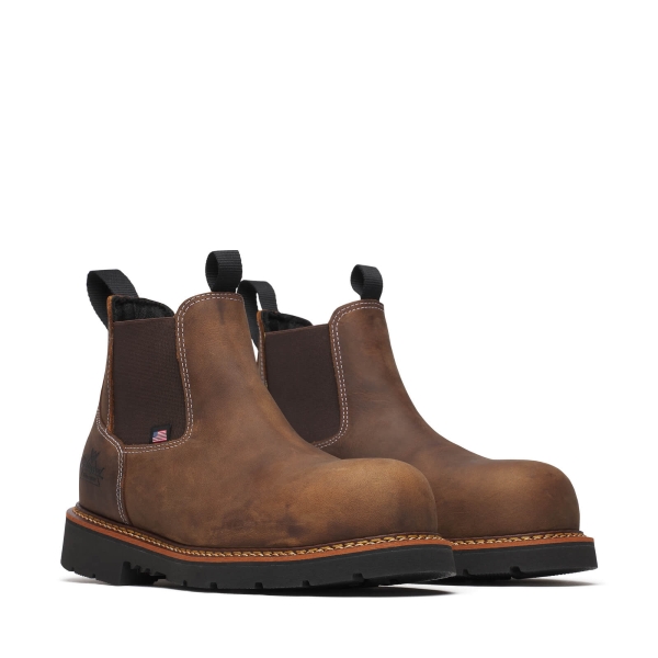 Thorogood American Legacy - Chelsea Crazy Horse Nano Round Toe Black 90