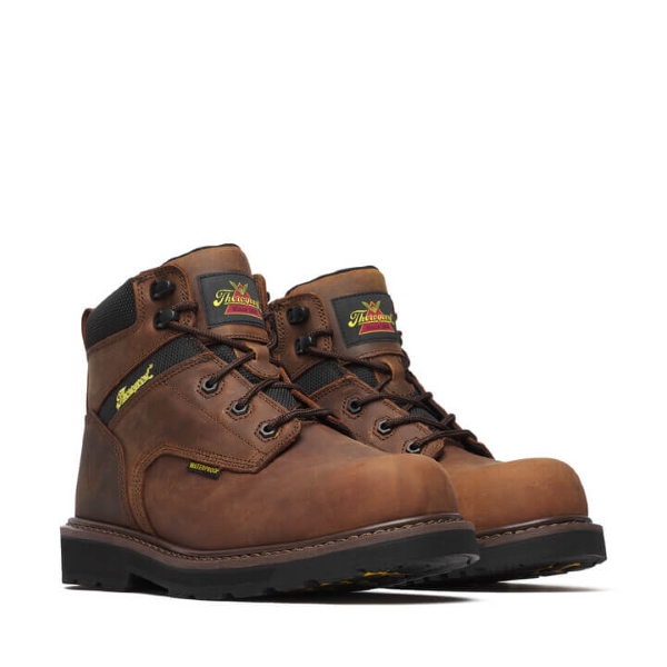 Thorogood Jobsite Series - 6" Crazy Horse Waterproof Safety Toe