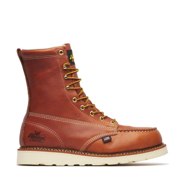 Thorogood American Heritage - 8" Tobacco Safety Toe - Moc Toe MAXWear Wedge - Image 2