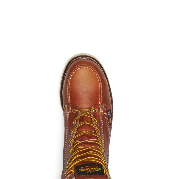 Thorogood American Heritage - 8" Tobacco Safety Toe - Moc Toe MAXWear Wedge - Image 6