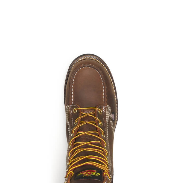 Thorogood American Heritage - 8" Trail Crazy Horse Black Heel Safety Toe - Moc Toe MAXWear Wedge - Image 6