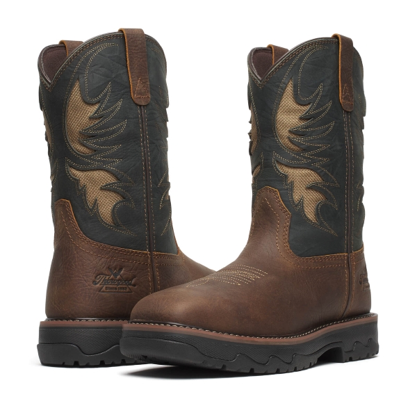 Thorogood Buffalo Ridge - 11" Brown/Cobalt Nano Square Toe - Image 3