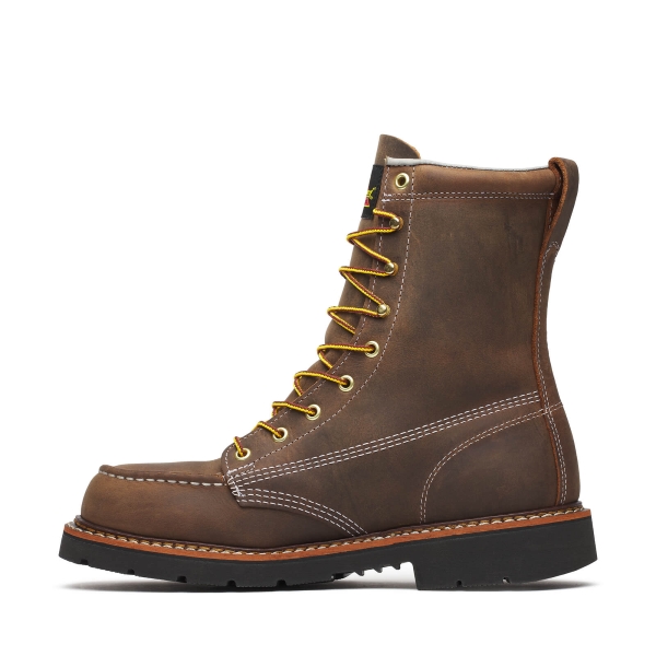 Thorogood American Heritage - 8" Crazy Horse Steel Moc Toe Black 90 - Image 4