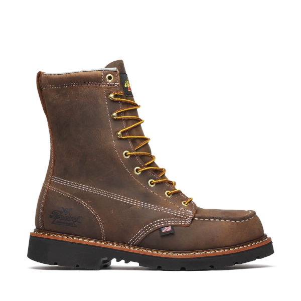 Thorogood American Heritage - 8" Crazy Horse Steel Moc Toe Black 90 - Image 2
