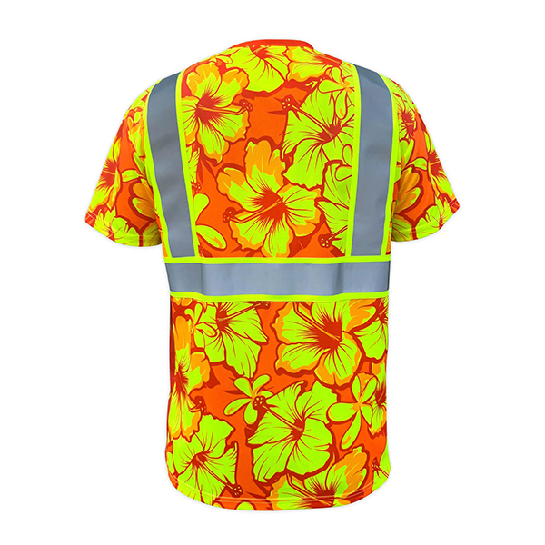 SafetyShirtz SS360 Tropic Heat - Orange - Class 2 - Type-R - UPF 40 - Reflective Safety Shirt - Image 3