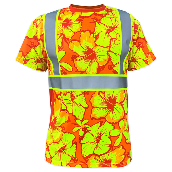 SafetyShirtz SS360 Tropic Heat - Orange - Class 2 - Type-R - UPF 40 - Reflective Safety Shirt