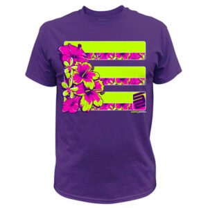 SafetyShirtz Tropic Heat Safety Stripe Tee - Yellow/Pink/Purple