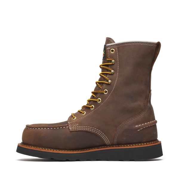 Thorogood 1957 Series - WP 8" Crazy Horse Steel Moc Toe Black Wedge - Image 4