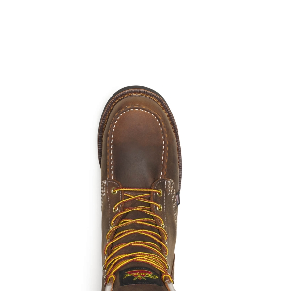 Thorogood 1957 Series - WP 8" Crazy Horse Steel Moc Toe Black Wedge - Image 6