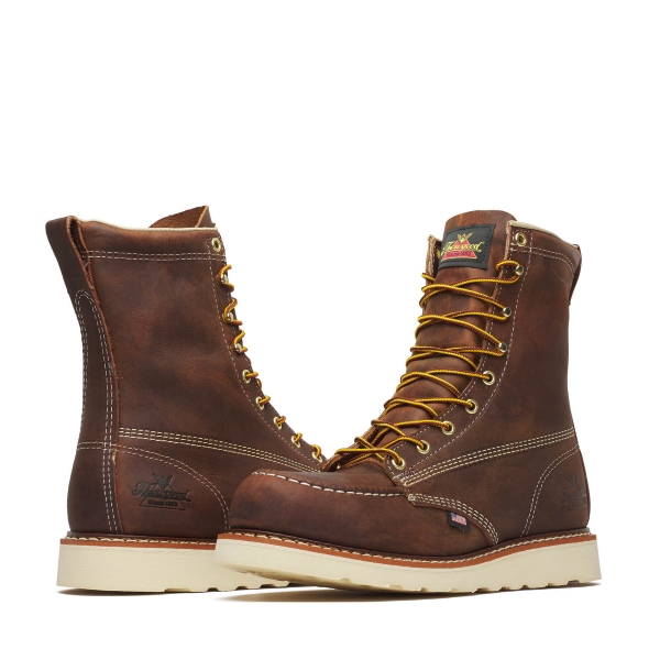 Thorogood American Heritage - 8" Trail Crazy Horse Safety Toe - Moc Toe MAXWear Wedge - Image 3