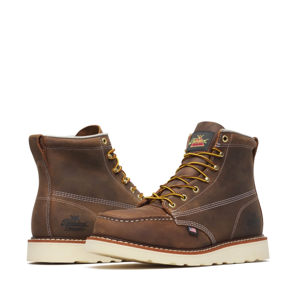 Thorogood American Heritage - 6" Steel Toe Trail Crazy Horse Moc Toe - MaxWear Wedge - Image 3
