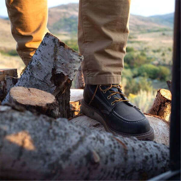 Thorogood American Heritage - 6" Black Safety Toe - Moc Toe MAXWear Wedge - Image 7