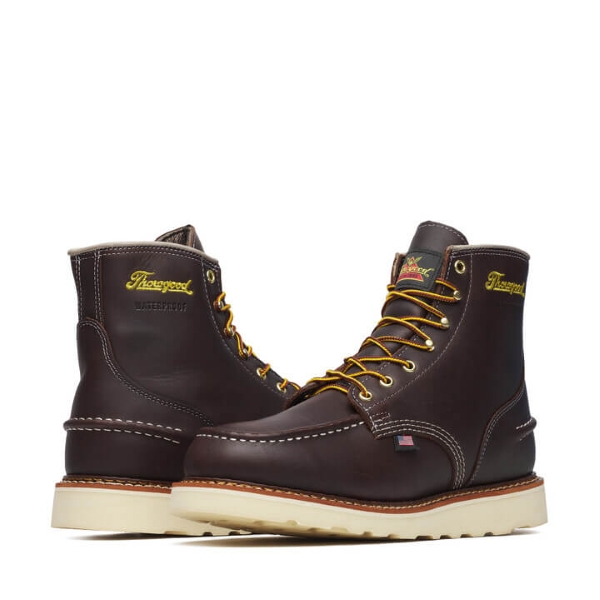Thorogood 1957 Series - Waterproof - 6" Briar Pitstop Moc Toe - MAXwear Wedge - Image 3