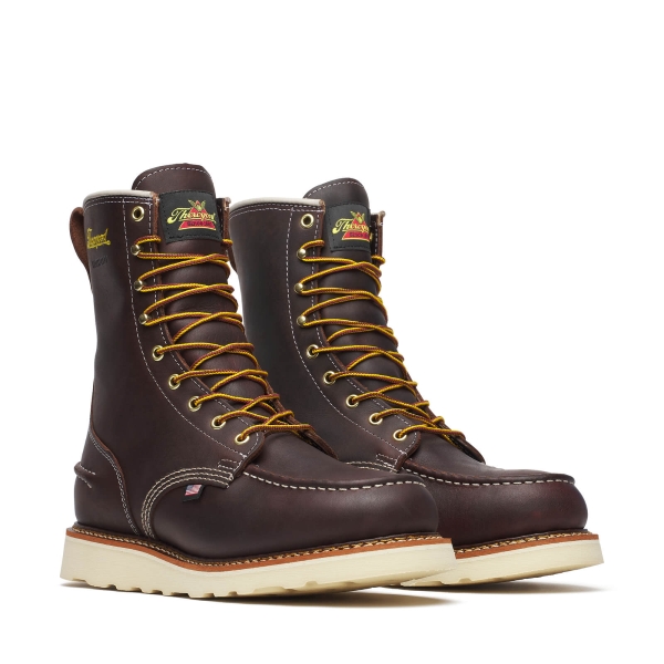 Thorogood 1957 Series - Waterproof - 8" Briar Pitstop Moc Toe - MAXWear Wedge