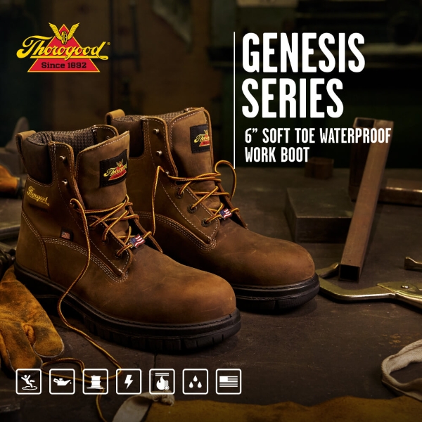 Thorogood Genesis Series - 6" Chestnut - Waterproof - Image 7