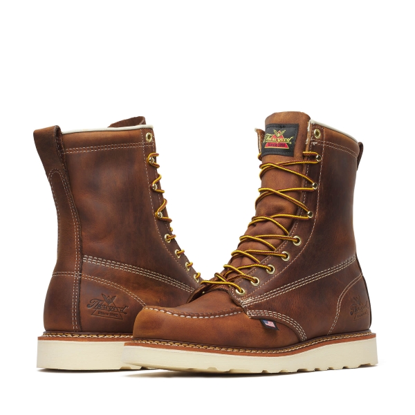 Thorogood American Heritage - 8" Trail Crazy Horse Moc Toe - MAXWear Wedge - Image 3