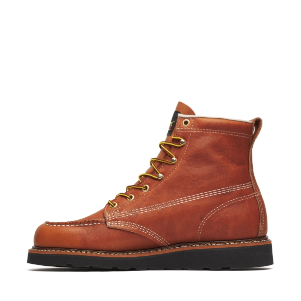 Thorogood American Heritage - 6" Tobacco Moc Toe Black Wedge - Image 4